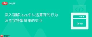 深入理解Java中!=运算符的行为及与字符串拼接的交互