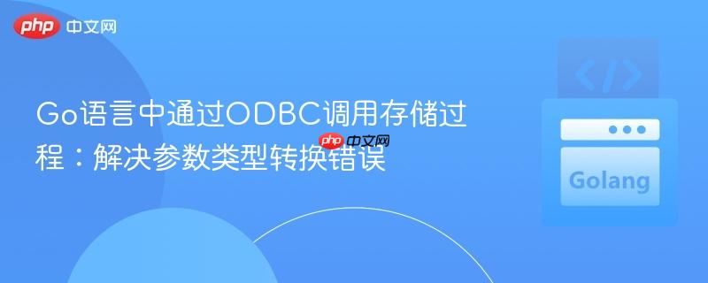 Go语言中通过ODBC调用存储过程:解决参数类型转换错误