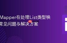 ModelMapper在处理List类型映射时的常见问题与解决方案