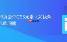 解决打印页面中CSS元素（如线条）不显示的问题