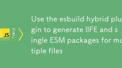 esbuild ハイブリッド プラグインを使用して、複数のファイルに対して IIFE および単一の ESM パッケージを生成します