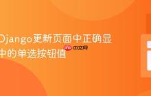 如何在Django更新页面中正确显示已选中的单选按钮值