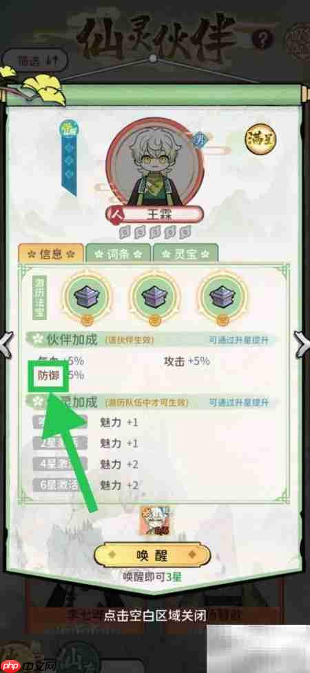 如何查看王霖防御属性