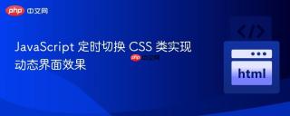 JavaScript 定时切换 CSS 类实现动态界面效果