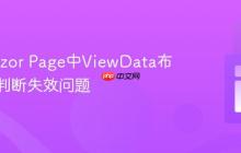 解决Razor Page中ViewData布尔条件判断失效问题