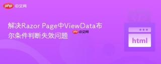 解决Razor Page中ViewData布尔条件判断失效问题