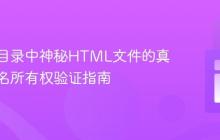 网站根目录中神秘HTML文件的真相：域名所有权验证指南