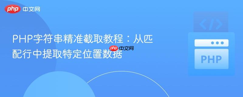 php字符串精准截取教程:从匹配行中提取特定位置数据