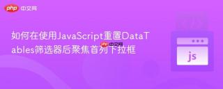 如何在使用JavaScript重置DataTables筛选器后聚焦首列下拉框