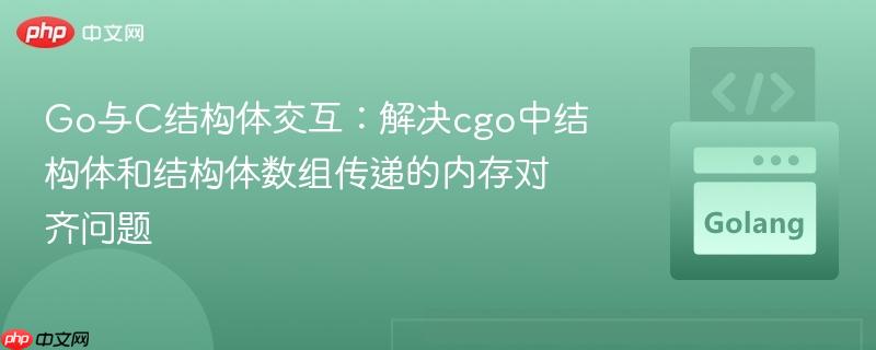 Go与C结构体交互:解决cgo中结构体和结构体数组传递的内存对齐问题