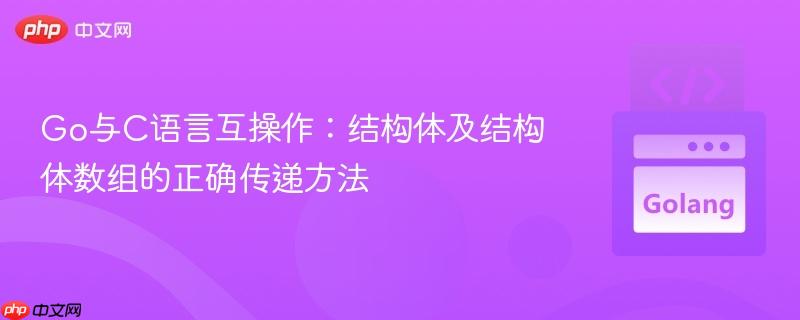 Go与C语言互操作:结构体及结构体数组的正确传递方法