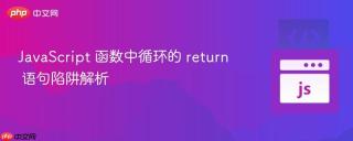 JavaScript 函数中循环的 return 语句陷阱解析