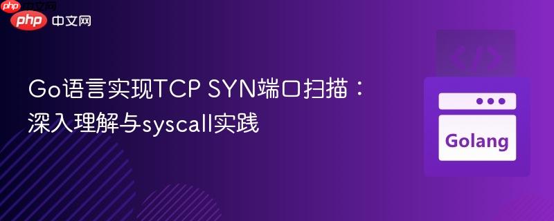 Go语言实现TCP SYN端口扫描:深入理解与syscall实践