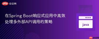 在Spring Boot响应式应用中高效处理多外部API调用的策略
