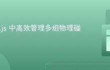 Phaser.js 中高效管理多组物理碰撞器