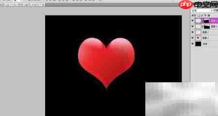 PS制作心形挂链墙纸