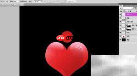 PS制作心形挂链墙纸