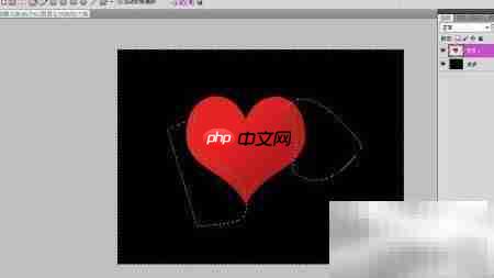 PS制作心形挂链墙纸