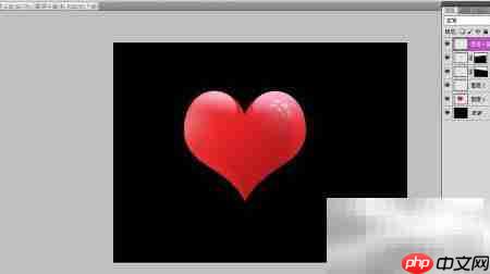 PS制作心形挂链墙纸
