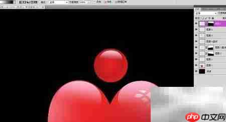 PS制作心形挂链墙纸