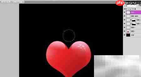 PS制作心形挂链墙纸