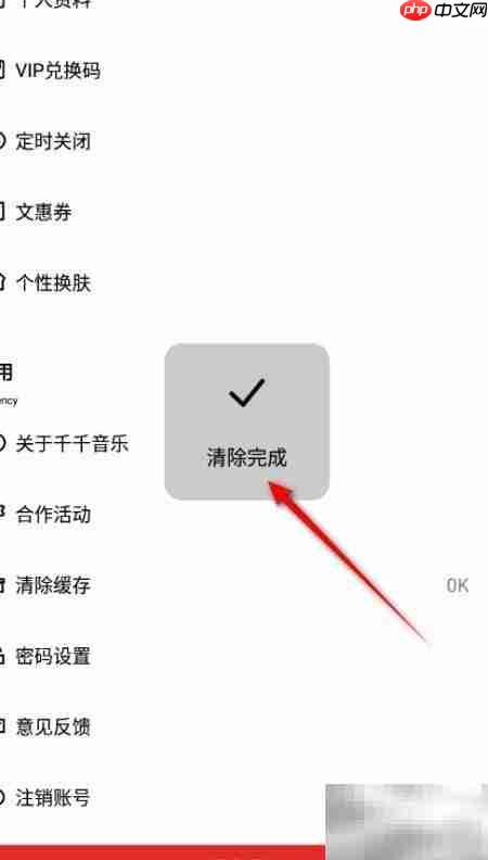 千千音乐缓存清理方法