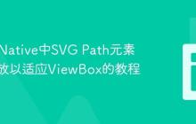 React Native中SVG Path元素正确缩放以适应ViewBox的教程