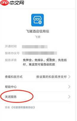 《飞猪旅行》关闭自动扣款方法