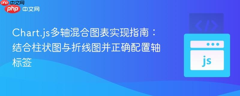 Chart.js多轴混合图表实现指南：结合柱状图与折线图并正确配置轴标签
