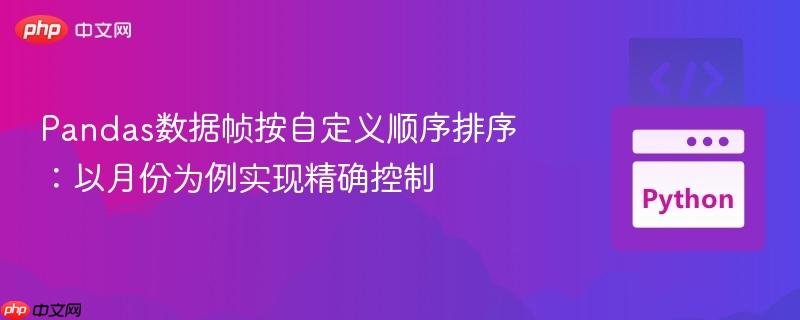 pandas数据帧按自定义顺序排序:以月份为例实现精确控制
