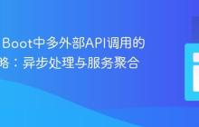 Spring Boot中多外部API调用的高效策略：异步处理与服务聚合实践