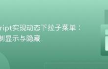 JavaScript实现动态下拉子菜单：精准控制显示与隐藏