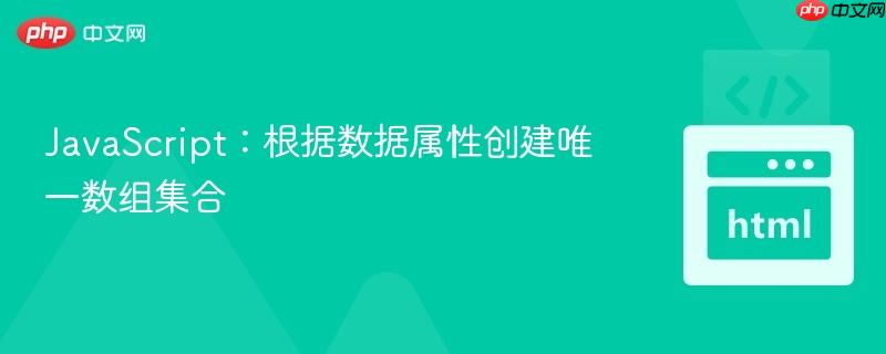 JavaScript:根据数据属性创建唯一数组集合