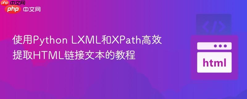 使用Python LXML和XPath高效提取HTML链接文本的教程
