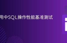 Java应用中SQL操作性能基准测试指南
