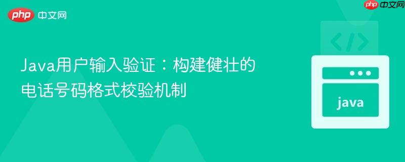 Java用户输入验证：构建健壮的电话号码格式校验机制
