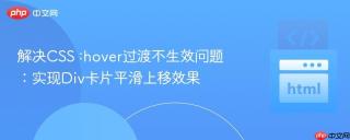 解决CSS :hover过渡不生效问题：实现Div卡片平滑上移效果