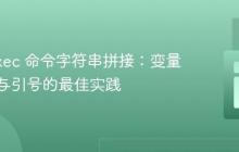 PHP exec 命令字符串拼接：变量、斜杠与引号的最佳实践