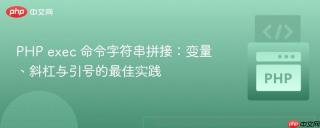 PHP exec 命令字符串拼接：变量、斜杠与引号的最佳实践
