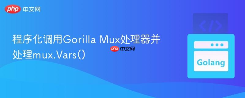 程序化调用gorilla mux处理器并处理mux.vars()
