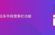 如何实现多字段搜索栏功能