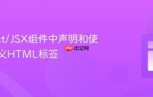 在React/JSX组件中声明和使用自定义HTML标签