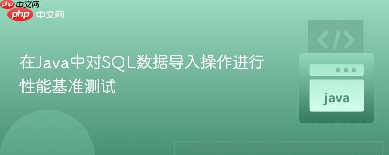 在Java中对SQL数据导入操作进行性能基准测试
