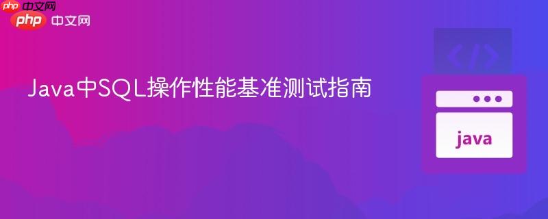 Java中SQL操作性能基准测试指南
