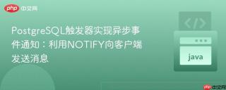 PostgreSQL触发器实现异步事件通知:利用NOTIFY向客户端发送消息