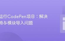 在本地运行CodePen项目：解决外部依赖与模块导入问题
