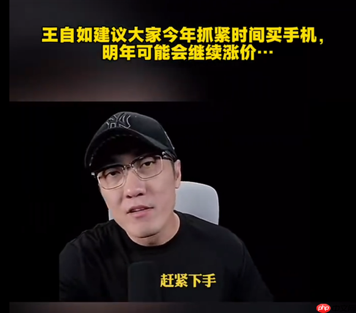 赶紧买！王自如：手机将全面大涨价