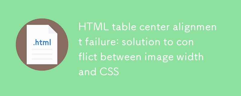 HTML表格居中對齊失效：圖片寬度與CSS衝突的解決方案