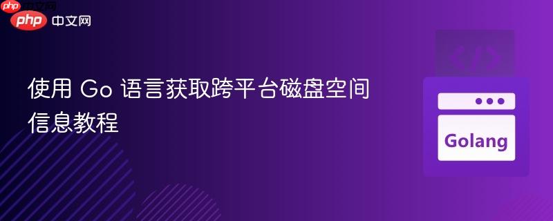 使用 Go 语言获取跨平台磁盘空间信息教程