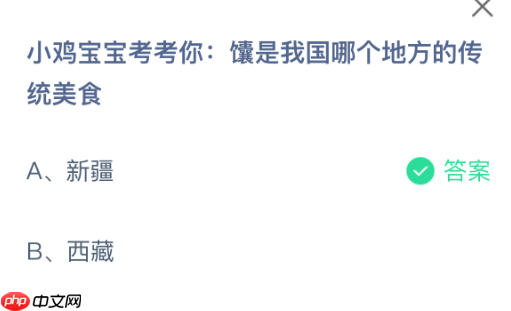小鸡宝宝考考你：馕是我国哪个地方的传统美食